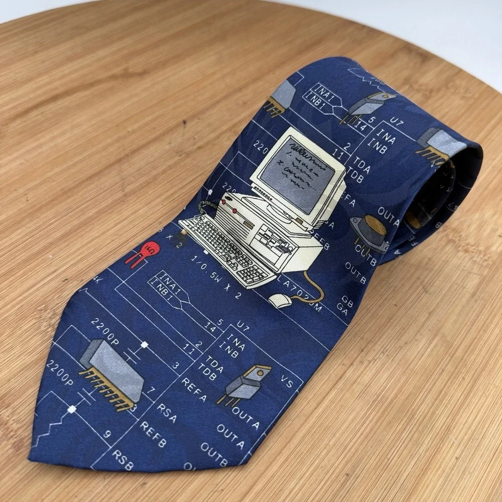 Steven Harris Desktop Computer Printer Tech Techy Geek Necktie Neck Tie 57